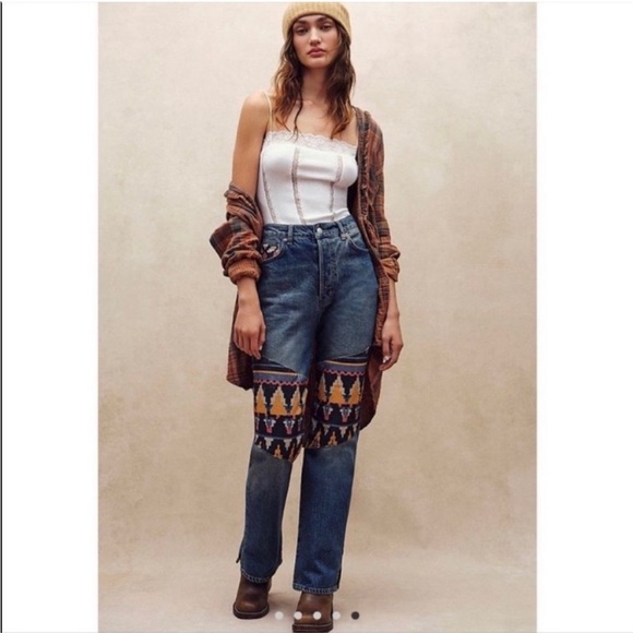 Free people We the Free Rocky Mountain Straight Leg Jeans High Waisted - Picture 4 of 14